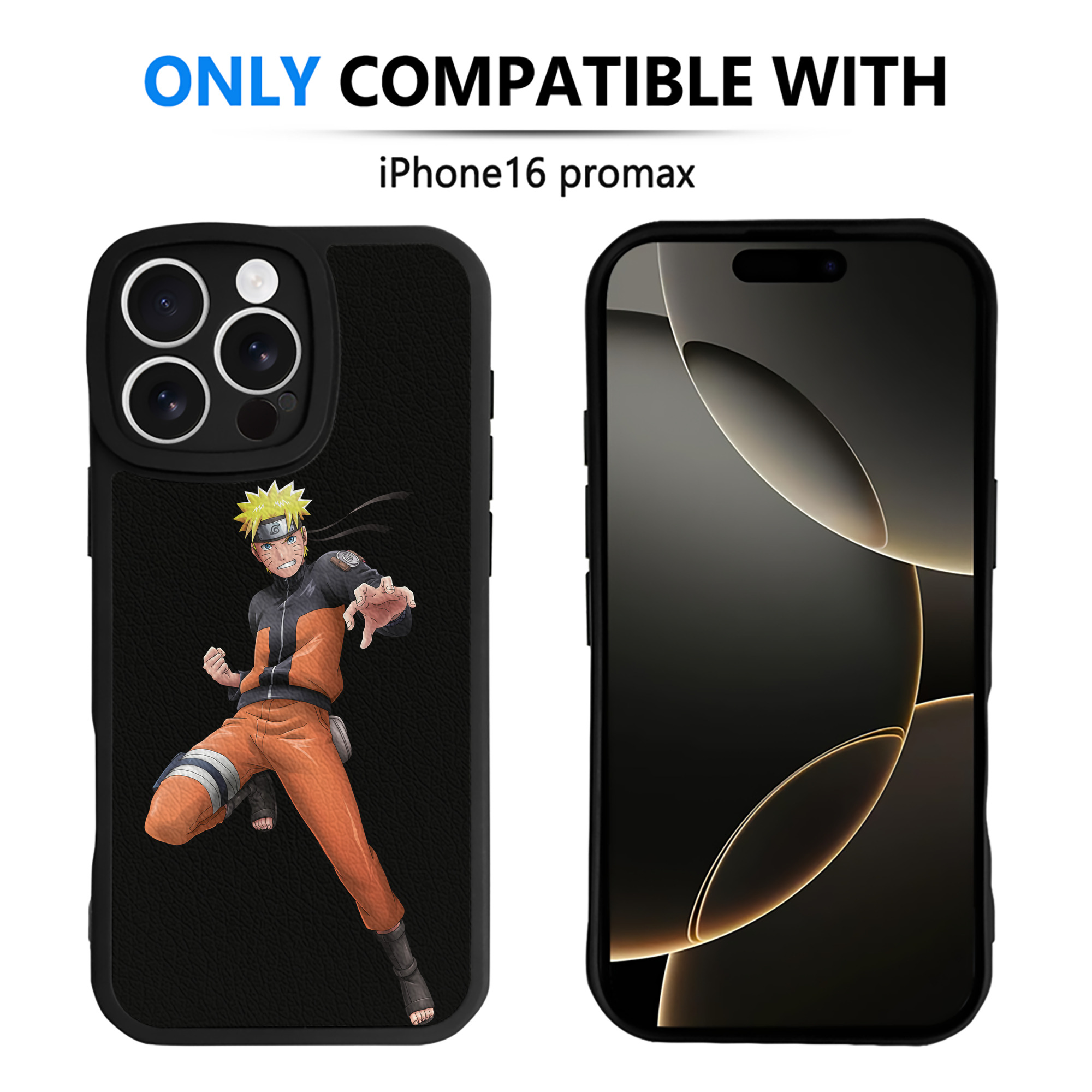 （画像用） NARUTO -ナルト- うずまき ナルト Uzumaki Naruto 【iPhone 16シリーズ対応】シリコンスマホケース（レザー調） 材質：シリコン